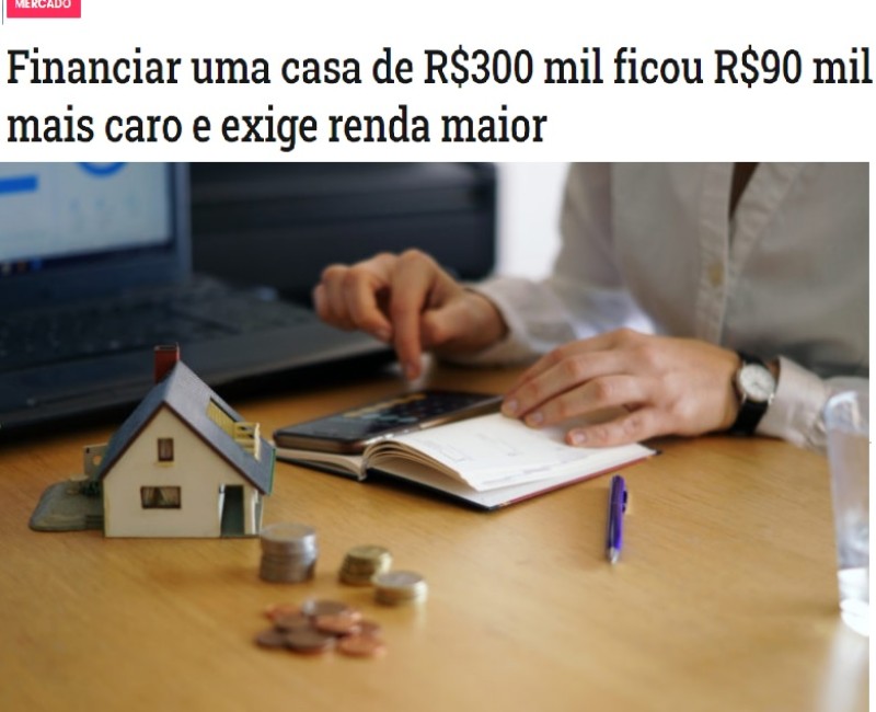 Financiar uma casa de R$300 mil ficou R$90 mil mais caro e exige renda maior